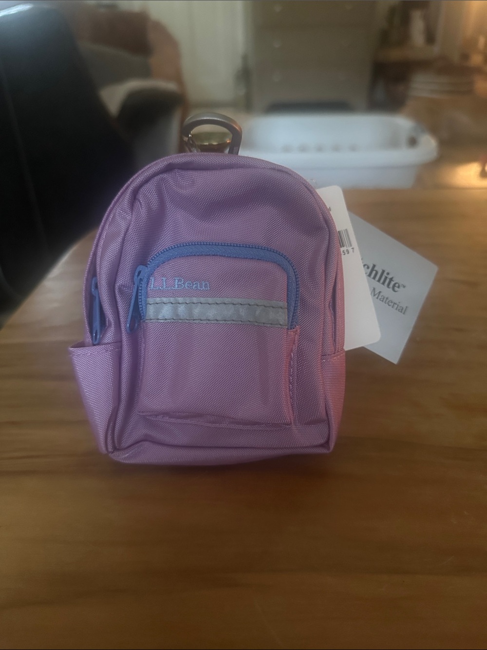 L.L. Bean micro original Lavender Mini Clip-On Backpack NWT